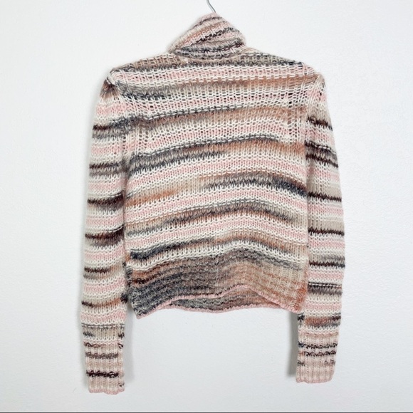 A.L.C. Selena Striped Turtleneck Sweater Wool Alpaca Knit XS Cream Casual Soft - Picture 3 of 6